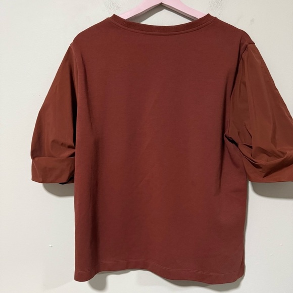 Athleta Harlow Hybrid Tee Ancient Mahogany Brown Size Small - Picture 5 of 8